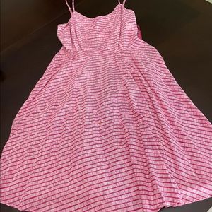 Old Navy Hot pink striped dress